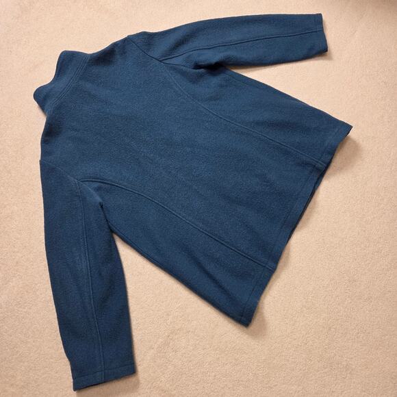 LL Bean Women's 2X Bellandi 100% Boiled Wool Coat Jacket Blue 271134 - Picture 4 of 16